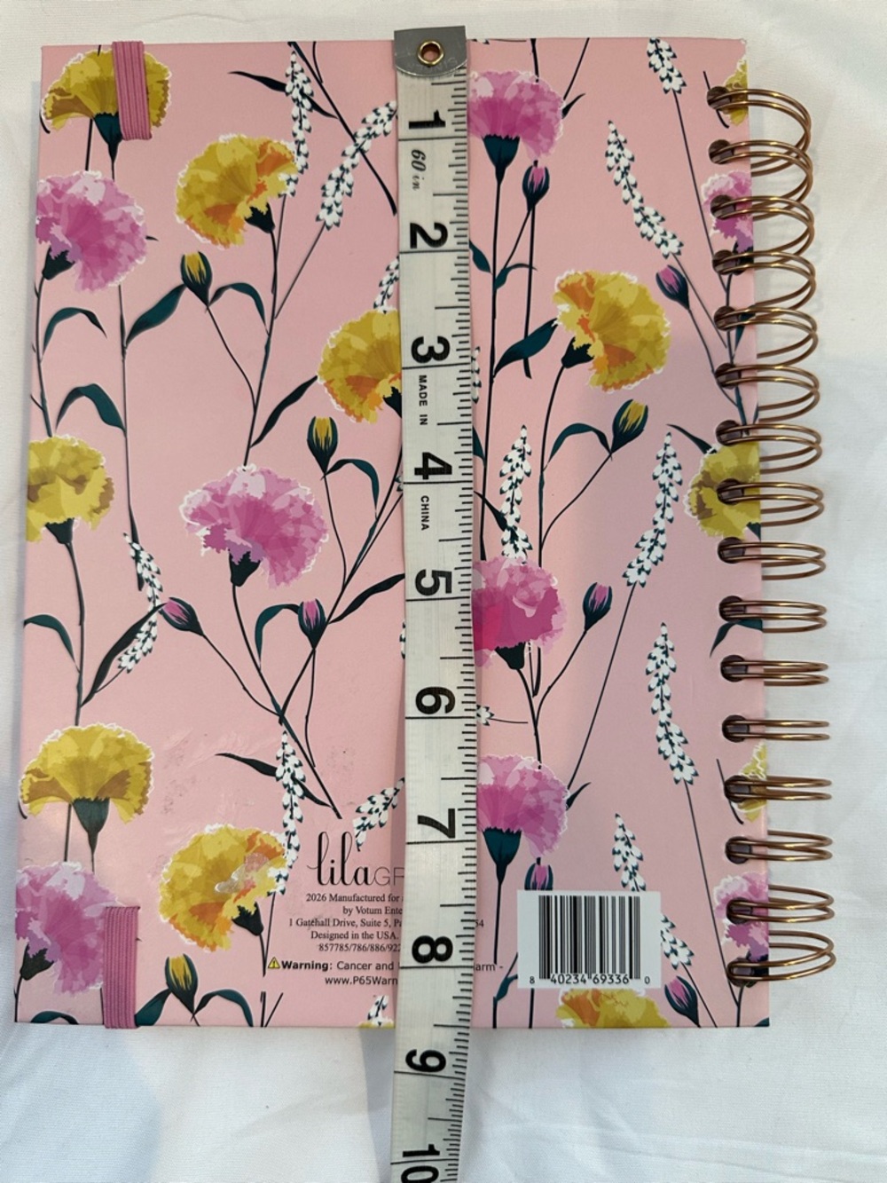Pink Floral Spiral Notebook – “Be Still” with Gold Daisy Pen & Stickers - Picture 6 of 6